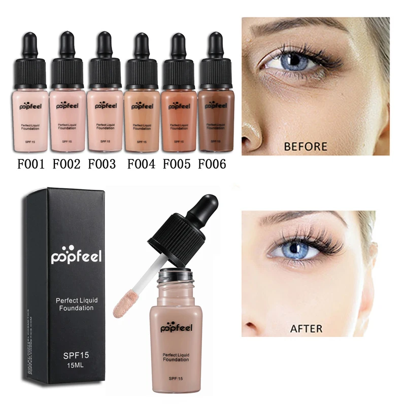 

Popfeel Brighten Foundation Concealer Cream Face Makeup Base Concealer Eye Contour Corrector Maquiagem Liquid Corrective Cream