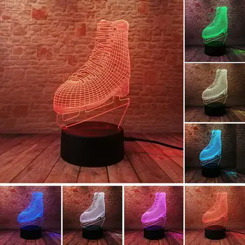 Novelty 3D Illusion NightLight LED Colourful Change Touch Light Desk Lamp Home Decor ICE Skates Model Kids Toys Birthday gift
Novelty 3D Illusion NightLight LED Colourful Change Touch Light Desk Lamp Home Decor ICE Skates Model Kids Toys Birthday gift