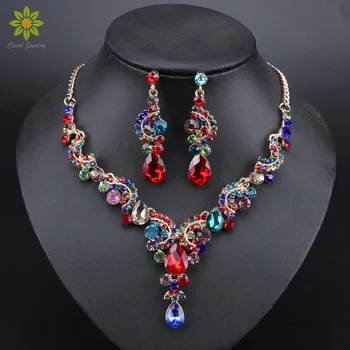 Fashion Crystal Wedding Jewelry Sets for Women Brides Party Costume Jewellery Luxury Indian Bridal Necklace Earrings Sets
Fashion Crystal Wedding Jewelry Sets for Women Brides Party Costume Jewellery Luxury Indian Bridal Necklace Earrings Sets