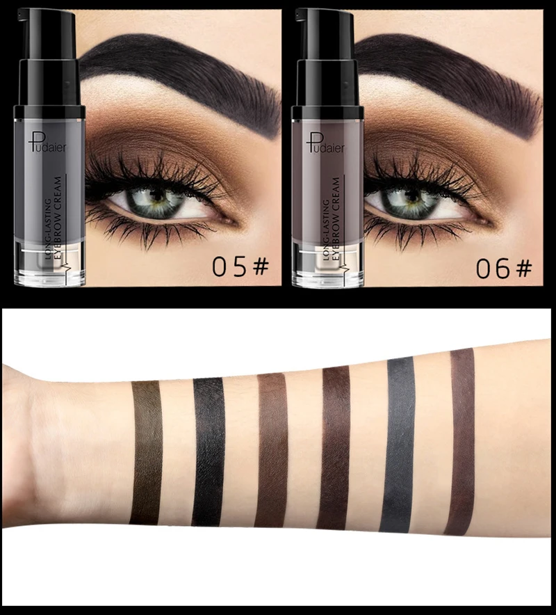 

Pudaier 6 Colors 3D Waterproof Eyebrow Gel Long Lasting Make Up Tint Shade for Natural Eye Brow Enhancer Cream Eye Makeup TSLM2