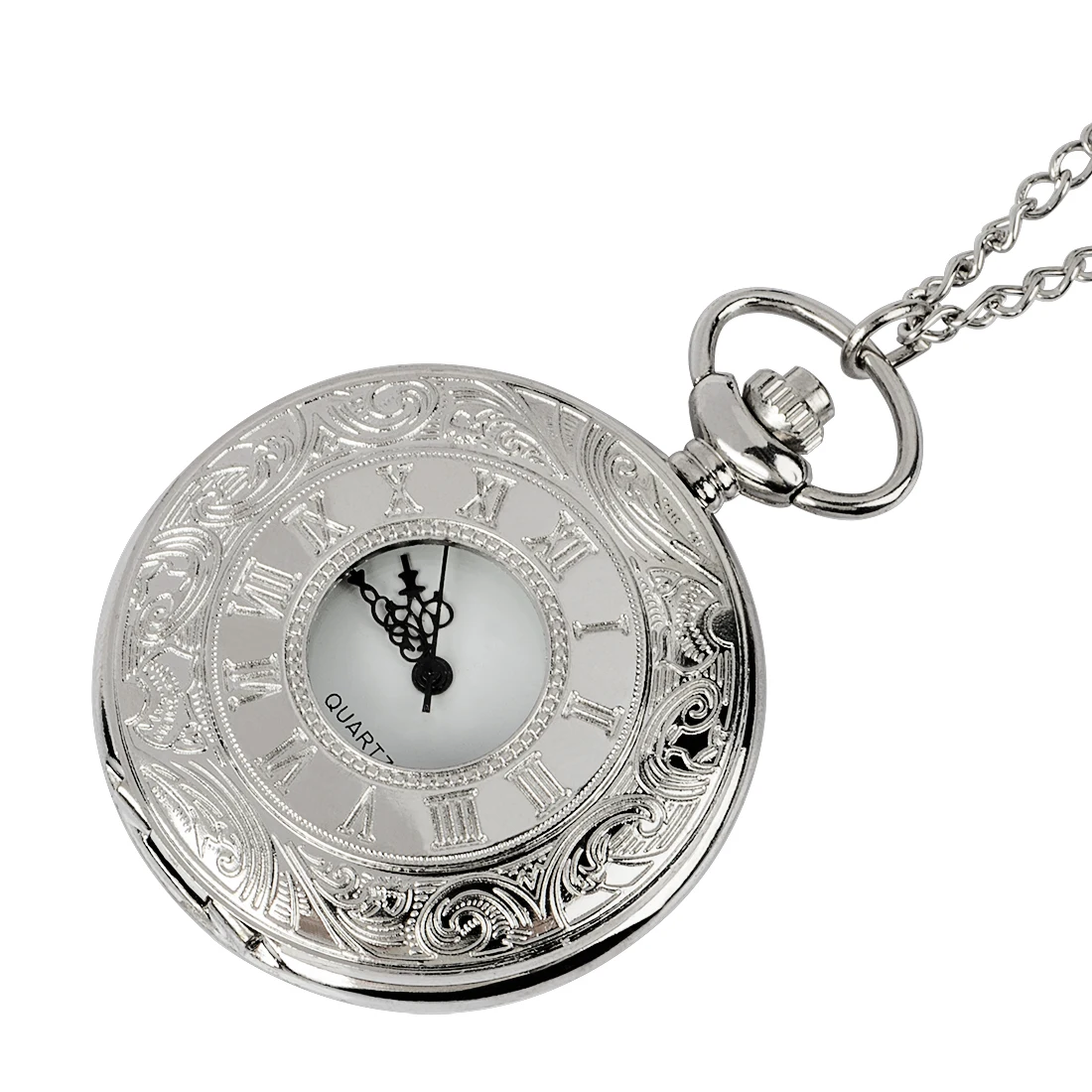 Fashion Steampunk Roman Numerals reloj de bolsillo New Arrival Silver Pocket Watch Fob Chain Best Gift Men Women
Fashion Steampunk Roman Numerals reloj de bolsillo New Arrival Silver Pocket Watch Fob Chain Best Gift Men Women