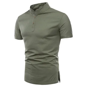 Stylish Men's Short Sleeve T Shirts Button Up Stand Collar Pullover Cotton Linen Slim Tees Fashion Plus Size 5XL TopS for Summer
Stylish Men's Short Sleeve T Shirts Button Up Stand Collar Pullover Cotton Linen Slim Tees Fashion Plus Size 5XL TopS for Summer