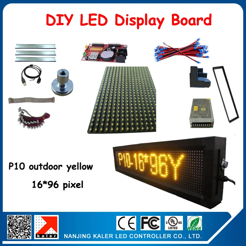 Factory price outdooor p10 3pcs yellow color led display module 320*160mm 24*104cm led sign board with all diy kits
Factory price outdooor p10 3pcs yellow color led display module 320*160mm 24*104cm led sign board with all diy kits