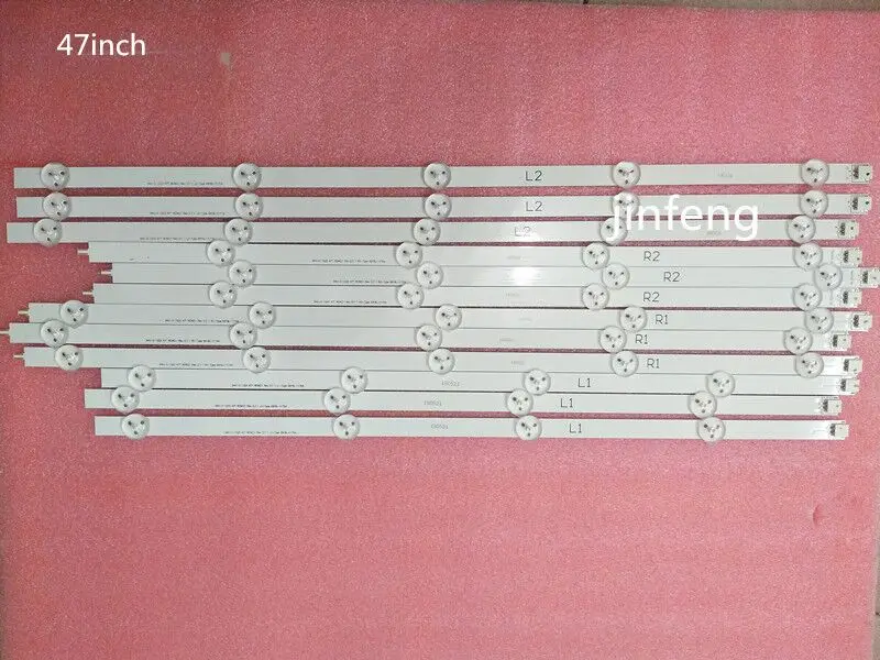 (New Kit) 12pcs/set R1 L1 R2 L2 47"LED backlight bar Replacement for LG 47LN519C 6916L-1174A 6916L-1175A 6916L-1176A 6916L-1177A |