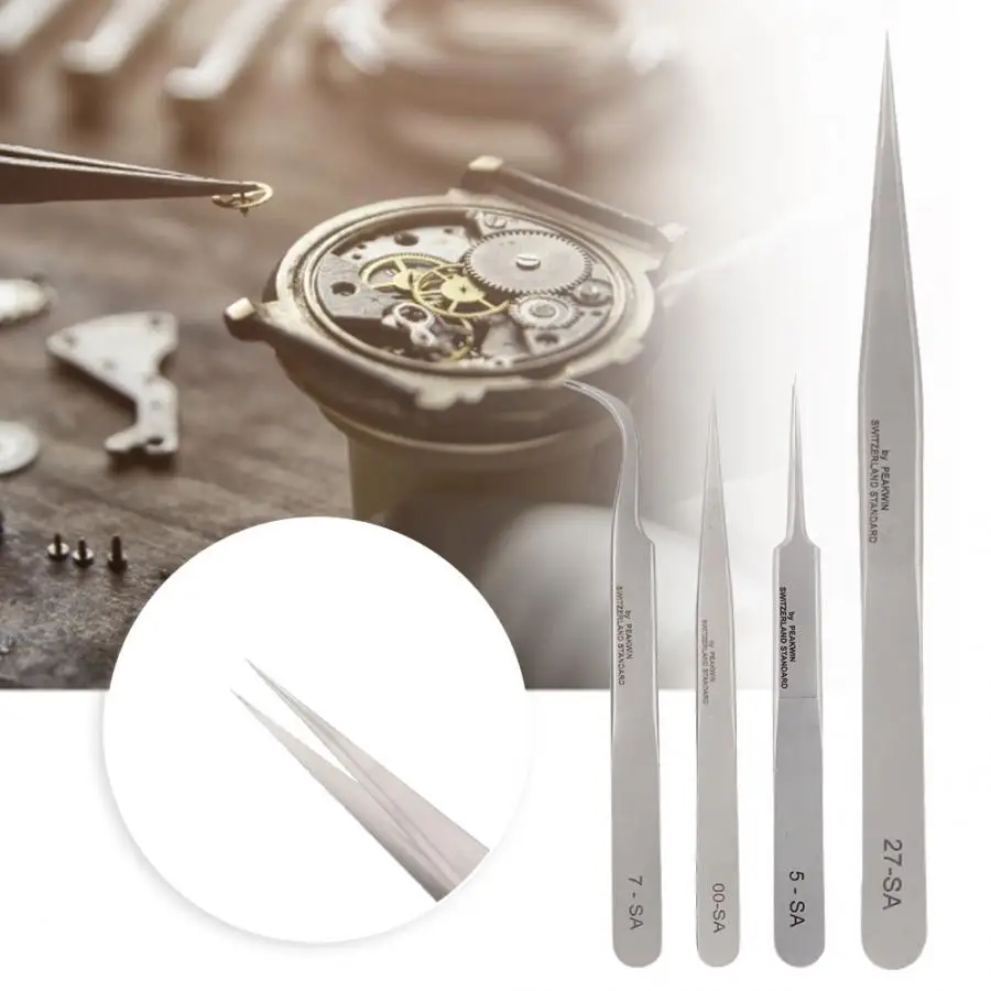 Professional Stainless Steel Antimagnetic Acid-proof Design Tweezers High Hardness Watch Repairs Accessory Tool for Watchmaker
Professional Stainless Steel Antimagnetic Acid-proof Design Tweezers High Hardness Watch Repairs Accessory Tool for Watchmaker