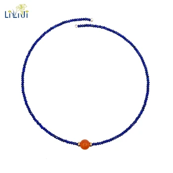 Lii Ji Gemstone Natural Lapis Lazuli 2x3mm Carnelian Freshwater Pearl with 925 Sterling Silver Gold Plated Choker Neckalce
Lii Ji Gemstone Natural Lapis Lazuli 2x3mm Carnelian Freshwater Pearl with 925 Sterling Silver Gold Plated Choker Neckalce