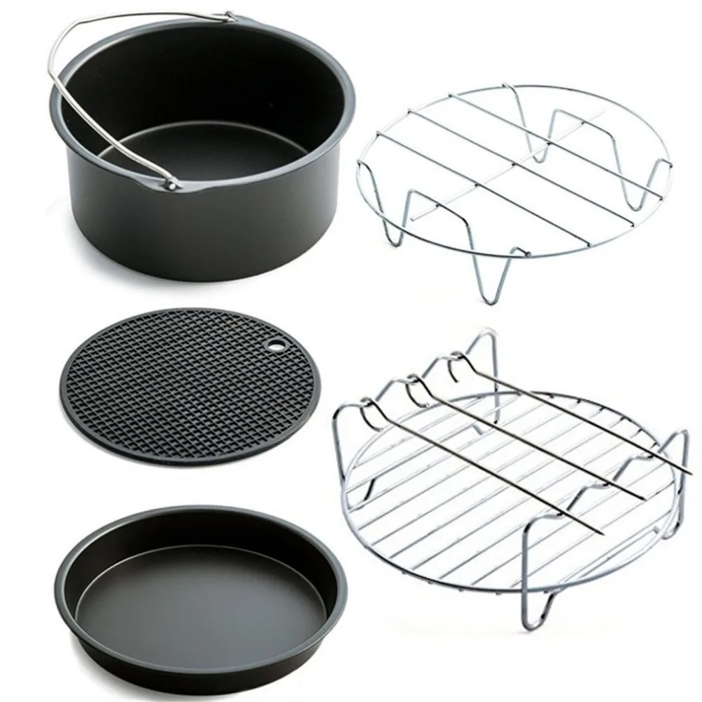 5pcs/Set Air Fryer Baking Basket 7-Inch Pizza Plate Grill Pot Mat Stand Multi-functional Home Kitchen Accessories
5pcs/Set Air Fryer Baking Basket 7-Inch Pizza Plate Grill Pot Mat Stand Multi-functional Home Kitchen Accessories