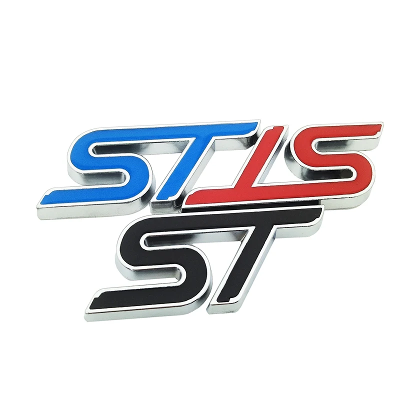 New Metal ST Logo Chrome Refitting Styling Car Emblem Badge Auto Exterior Decal 3D Sticker for Ford Focus Mondeo | Автомобили и