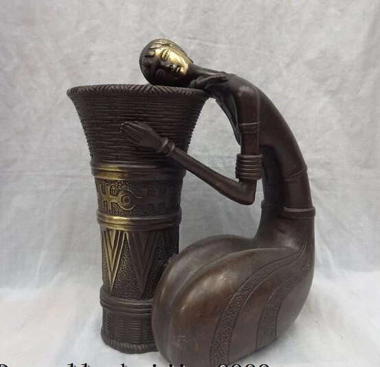 JP S0114 12" China Pure Bronze Gilt Belle fairy Statue Tibet Zi Style Basket Vase Pot Set Discount 35%
JP S0114 12" China Pure Bronze Gilt Belle fairy Statue Tibet Zi Style Basket Vase Pot Set Discount 35%