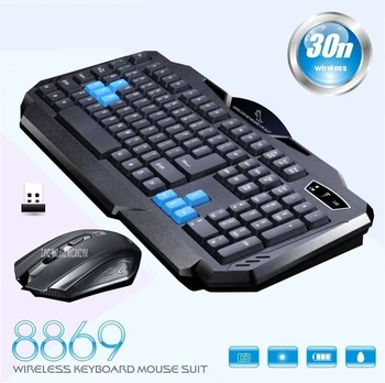 

8869 1600DPI Keyboard Ultra-Thin Wireless Keyboard Mouse Combo 2.4G Wireless Mouse for Keyboard Style Mac Win XP/7/8/10 Tv Box
