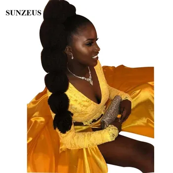 Gold Prom Dress 2019 Long Sleeves Lace Party Gowns For Black Girls Crop Top Side Slit Sexy Dresses Long Satin Abendkleid
Gold Prom Dress 2019 Long Sleeves Lace Party Gowns For Black Girls Crop Top Side Slit Sexy Dresses Long Satin Abendkleid
