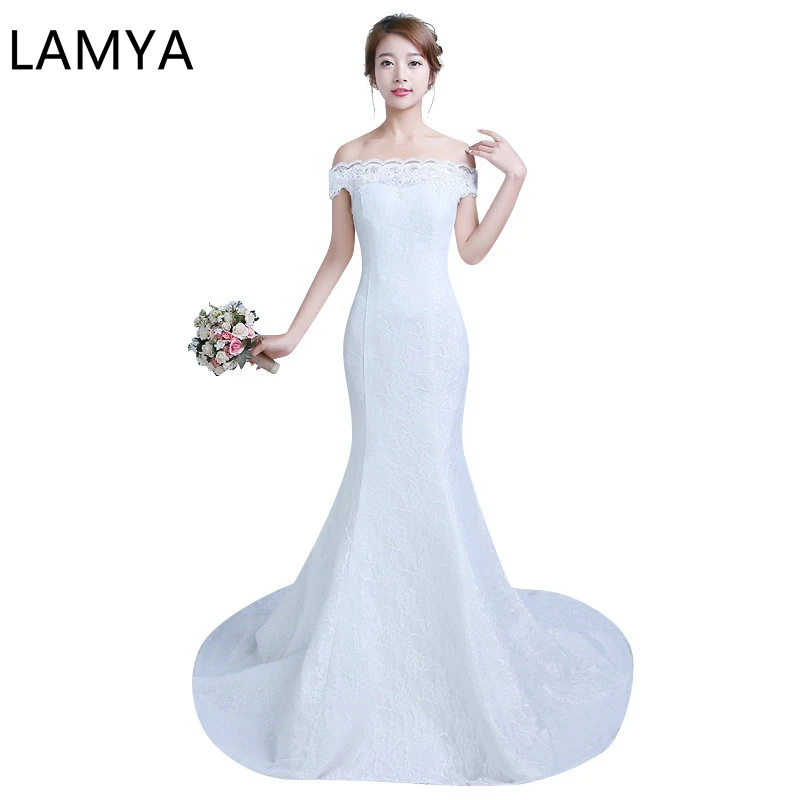LAMYA Fashion Boat Neck Mermaid Wedding Dresses 2019 Vintage Turmpet Bride Gown Dresses Fashion robe de mariage
LAMYA Fashion Boat Neck Mermaid Wedding Dresses 2019 Vintage Turmpet Bride Gown Dresses Fashion robe de mariage