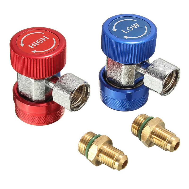 1 Pair Auto Freon R134A AC Air Condition Adjustable Quick Coupler Refrigerant High Low Adapter Connector Manifold Gauge Set
1 Pair Auto Freon R134A AC Air Condition Adjustable Quick Coupler Refrigerant High Low Adapter Connector Manifold Gauge Set