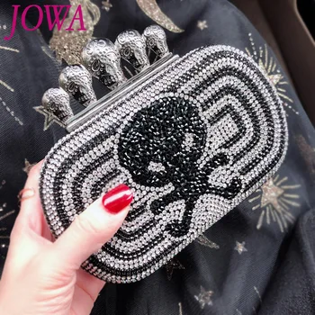 2019 New Design Women's Evening Bags Fashion Shiny Mix Diamonds Skull Mini Handbags Night Black Purse Wedding Party Chain Clutch
2019 New Design Women's Evening Bags Fashion Shiny Mix Diamonds Skull Mini Handbags Night Black Purse Wedding Party Chain Clutch