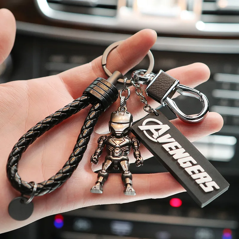Hot Marvel Film The Avengers Iron Man Spiderman Batman Keychain Keyring Men Metal Car Key Chain Pendent Leather Rope
Hot Marvel Film The Avengers Iron Man Spiderman Batman Keychain Keyring Men Metal Car Key Chain Pendent Leather Rope