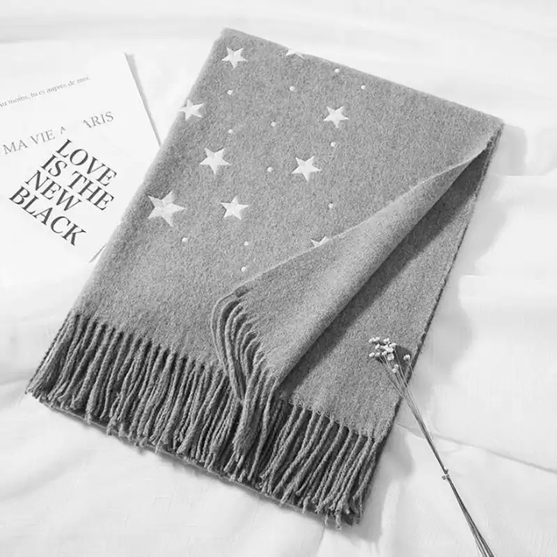 2019 new winter starry cashmere scarf female stars wool shawl