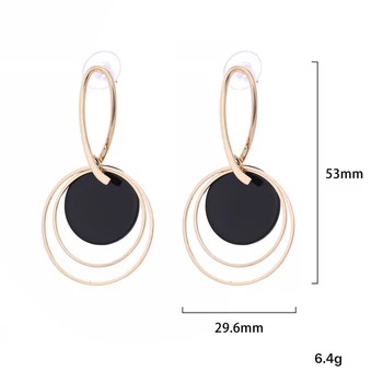 10Pair Black Round Dangle Earrings Multi-layer Circle Drop Earrings Charm Jewelry Woman's Best Gift Metal Accessories Jewelry
10Pair Black Round Dangle Earrings Multi-layer Circle Drop Earrings Charm Jewelry Woman's Best Gift Metal Accessories Jewelry
