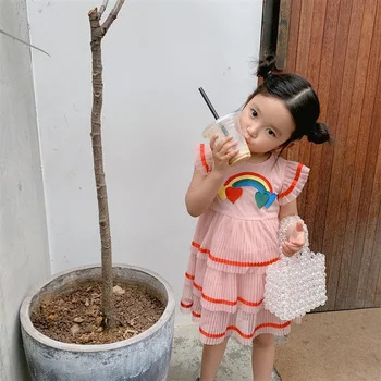 Mihkalev Pattern Rainbow children summer dresses girls Pleated Dress for dance wear kids clothes girl tutu dresses costume
Mihkalev Pattern Rainbow children summer dresses girls Pleated Dress for dance wear kids clothes girl tutu dresses costume