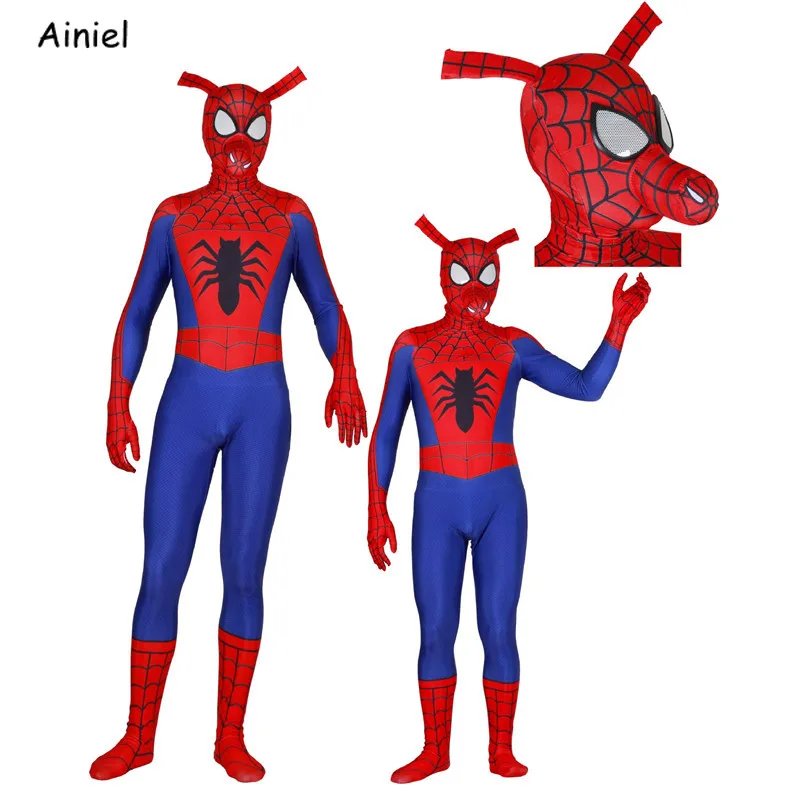 Adult Kids Spider-Man Into The Spider-Verse Cosplay Costume Mask Peter Porker Spider-Ham Superhero Zentai Bodysuit Halloween Men
Adult Kids Spider-Man Into The Spider-Verse Cosplay Costume Mask Peter Porker Spider-Ham Superhero Zentai Bodysuit Halloween Men