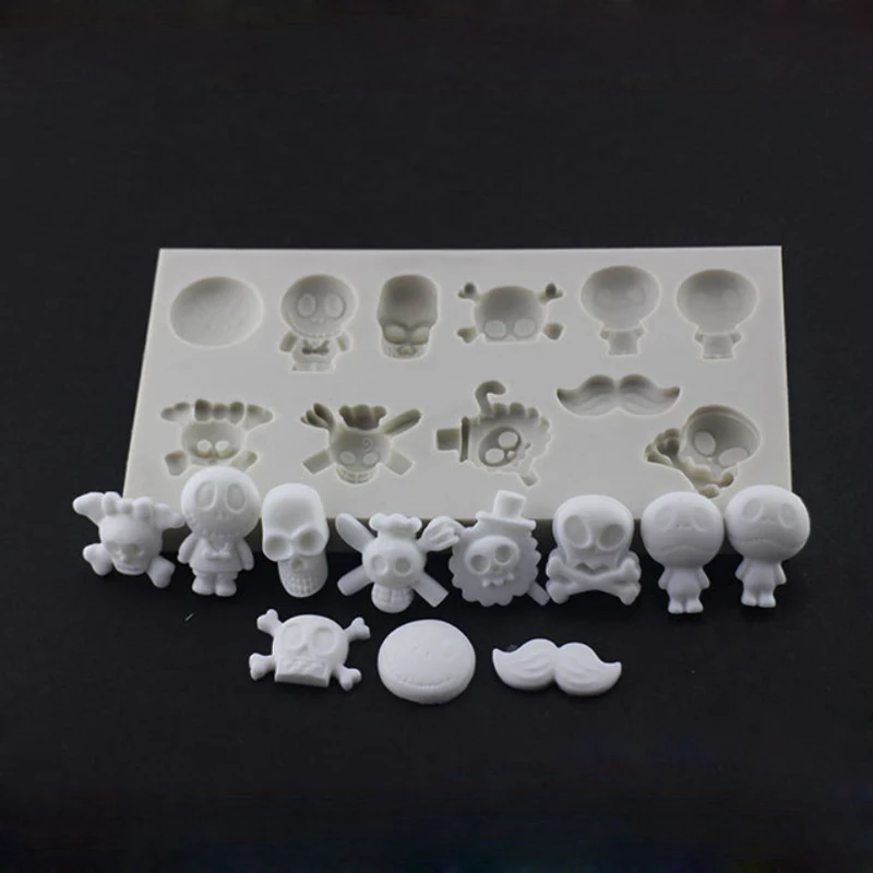 Skull & Ghosts for Halloween Silicone Mold Fondant Mould Cake Decor Tool Chocolate, Gumpaste Mold, Sugarcraft ,Kitchen Gadgets
Skull & Ghosts for Halloween Silicone Mold Fondant Mould Cake Decor Tool Chocolate, Gumpaste Mold, Sugarcraft ,Kitchen Gadgets