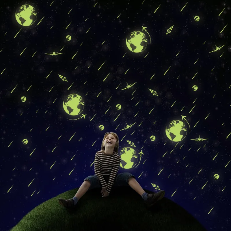 Creative Cosmic Meteor Luminous Wall Stickers Kids DIY Art Decals Fluorescent Stickers Baby Room Decorations Home Wall Decors
Creative Cosmic Meteor Luminous Wall Stickers Kids DIY Art Decals Fluorescent Stickers Baby Room Decorations Home Wall Decors