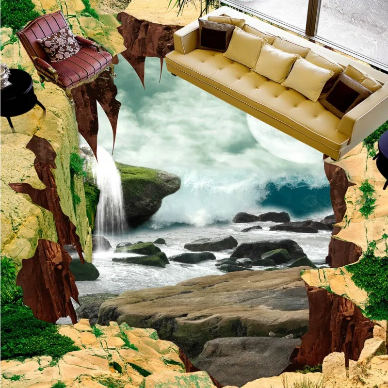 Free shipping custom anti-skidding thickened bathroom chinese mural wallpaper 3d flooring Outdoor waterfall painting floor
Free shipping custom anti-skidding thickened bathroom chinese mural wallpaper 3d flooring Outdoor waterfall painting floor