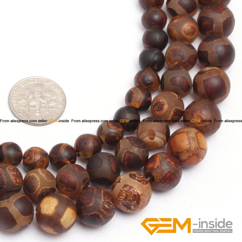 

Round Frost Vintage Banded Football Wooden Agat Beads 8mm To 12mm DIY Loose Beads For Bracelet Making Strand 15 Inches !