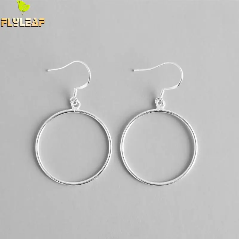 Flyleaf 925 Sterling Silver Earrings For Women Round Circle Personality Femme Simple Drop Earings Fashion Jewelry Ol Style
Flyleaf 925 Sterling Silver Earrings For Women Round Circle Personality Femme Simple Drop Earings Fashion Jewelry Ol Style