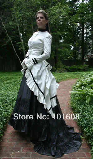 1860S Victorian Corset Gothic/Civil War Southern Belle Ball Gown Dress Halloween dresses US 4-16 V-1252
1860S Victorian Corset Gothic/Civil War Southern Belle Ball Gown Dress Halloween dresses US 4-16 V-1252