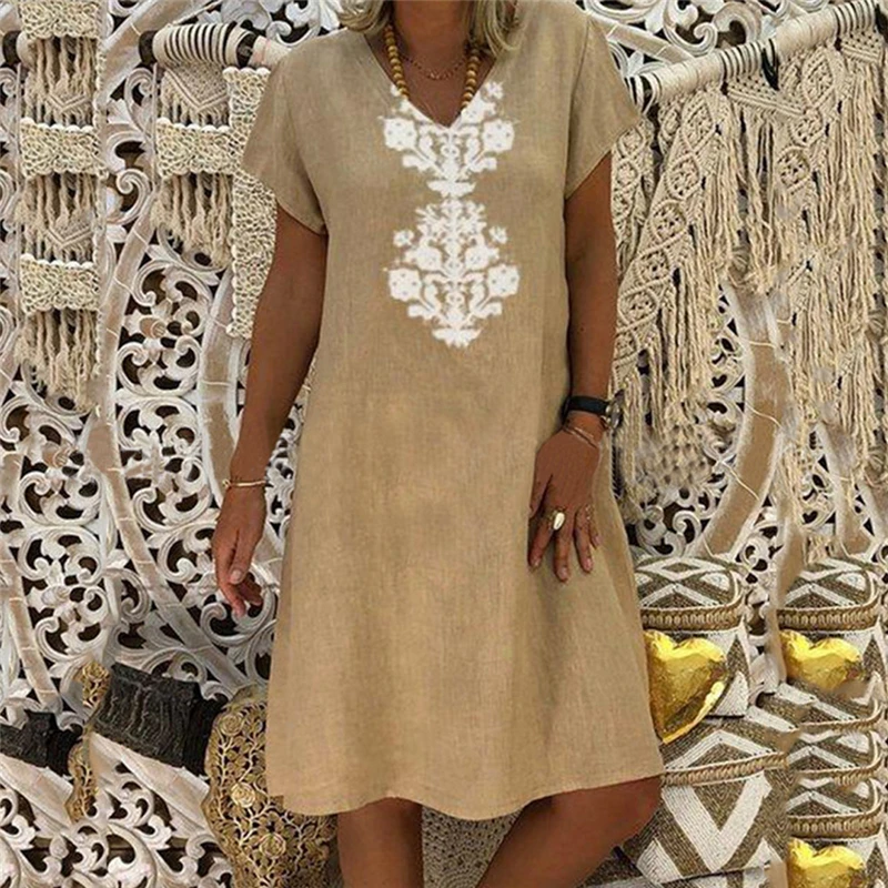 Women Dress Summer Laides Boho Dresses Casual Kaftan Dress V Neck Sundress Floral Print Ladies Dresses Holiday Party Clothes
Women Dress Summer Laides Boho Dresses Casual Kaftan Dress V Neck Sundress Floral Print Ladies Dresses Holiday Party Clothes