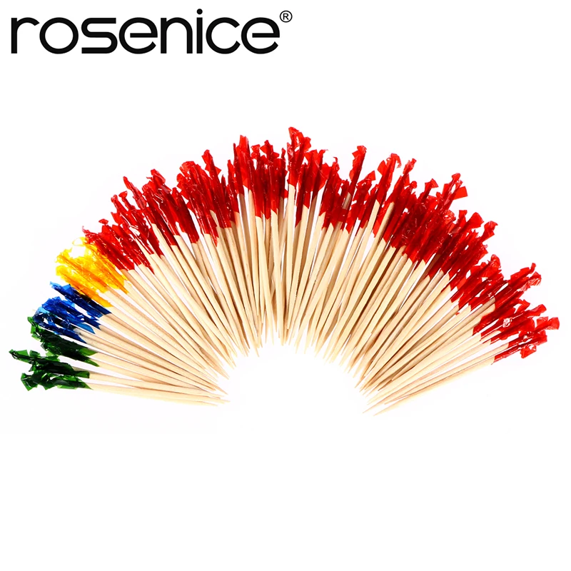 100pcs Bamboo Fruit Picks with Colorful Strip Flower Pick Cocktail Sticks Cocktail Pick Sandwich Fruit Toothpicks Party Supplies
100pcs Bamboo Fruit Picks with Colorful Strip Flower Pick Cocktail Sticks Cocktail Pick Sandwich Fruit Toothpicks Party Supplies