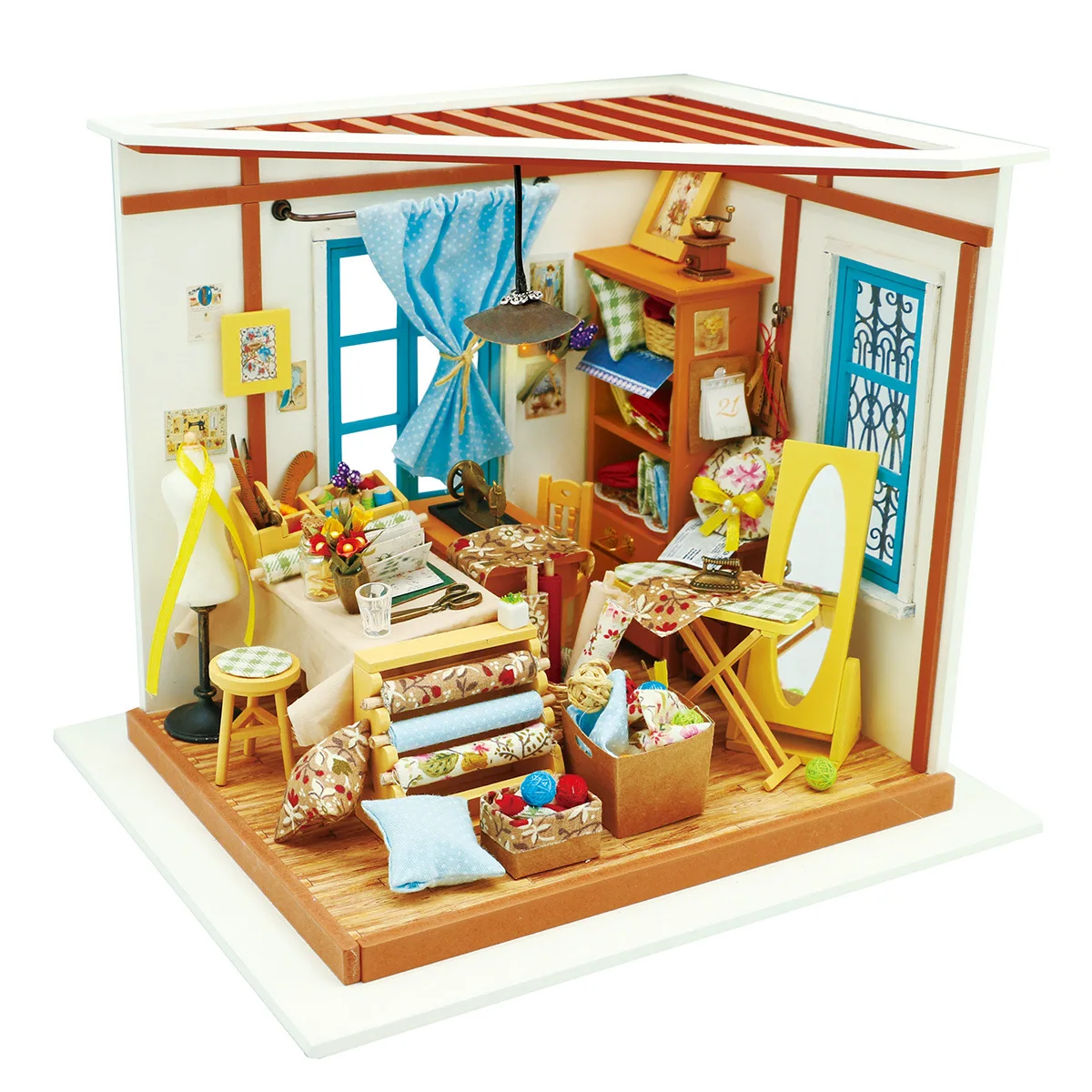 DIY Dollhouse Kit-Lisa's Tailor with LED light Children's Adult Doll House Miniature Building Model Kits Educational Toys R2
DIY Dollhouse Kit-Lisa's Tailor with LED light Children's Adult Doll House Miniature Building Model Kits Educational Toys R2