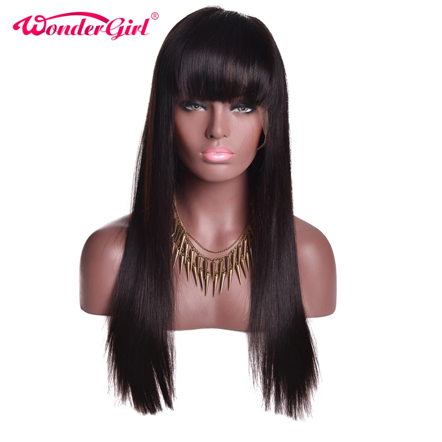 Wonder girl 13x4 Glueless Lace Front Human Hair Wigs With Bangs Pre Plucked Brazilian Straight Human Hair Wig With Baby Hair
Wonder girl 13x4 Glueless Lace Front Human Hair Wigs With Bangs Pre Plucked Brazilian Straight Human Hair Wig With Baby Hair