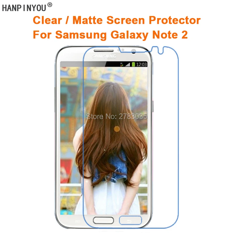 

For Samsung Galaxy Note 2 II N7100 5.5" Clear Glossy / Anti-Glare Matte Screen Protector Protective Film (Not Tempered Glass)