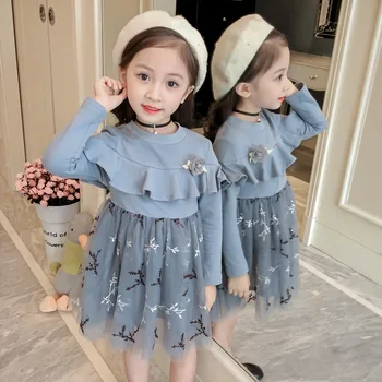 Spring Autumn girls dress baby sweatshirt dress kids brand dress Children fashion clothes ruched mesh leaf embroidery 2 to 8 yrs
Spring Autumn girls dress baby sweatshirt dress kids brand dress Children fashion clothes ruched mesh leaf embroidery 2 to 8 yrs