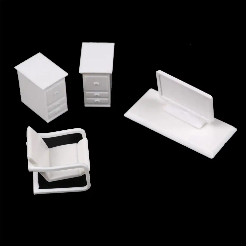 Doll House Miniature Furniture Desk Laptop Chair Model Landscape