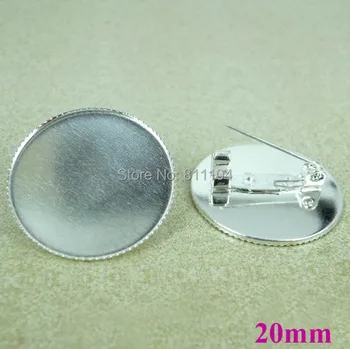 20mm New Silver Plated Brass Blank Round Bezel Tray Caps Back Pins Brooch Bases Settings Cabochon Brooches Findings 40pcs
20mm New Silver Plated Brass Blank Round Bezel Tray Caps Back Pins Brooch Bases Settings Cabochon Brooches Findings 40pcs
