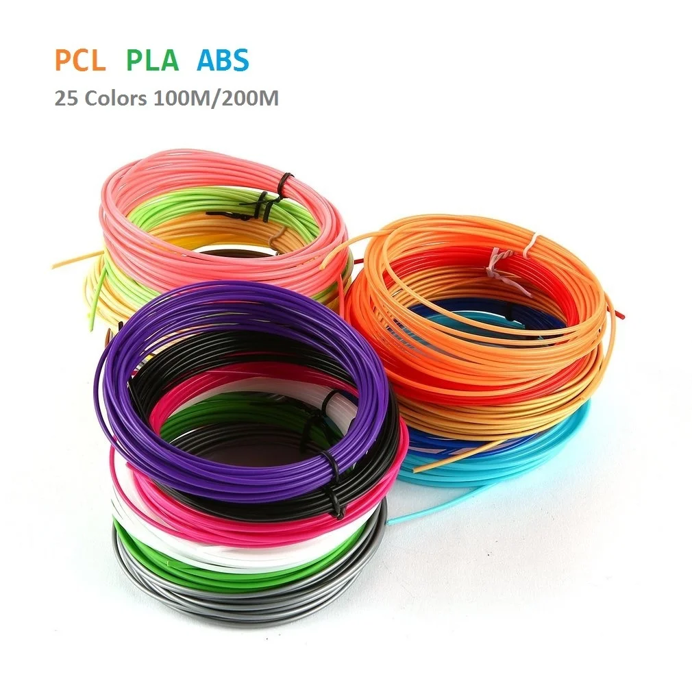 25 Colors 200m/100m PLA ABS PCL 3D Printing Filament Set 1.75mm Plastic Filament Fluorescent Print Materials For 3D Printer Pen
25 Colors 200m/100m PLA ABS PCL 3D Printing Filament Set 1.75mm Plastic Filament Fluorescent Print Materials For 3D Printer Pen