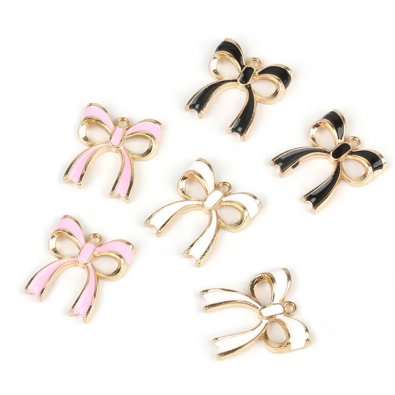 Zinc Alloy Metal Enamel Black White Pink Bowknot Butterfly Design Charm Pendant For DIY Fashion Jewelry Earrings Accessories
Zinc Alloy Metal Enamel Black White Pink Bowknot Butterfly Design Charm Pendant For DIY Fashion Jewelry Earrings Accessories