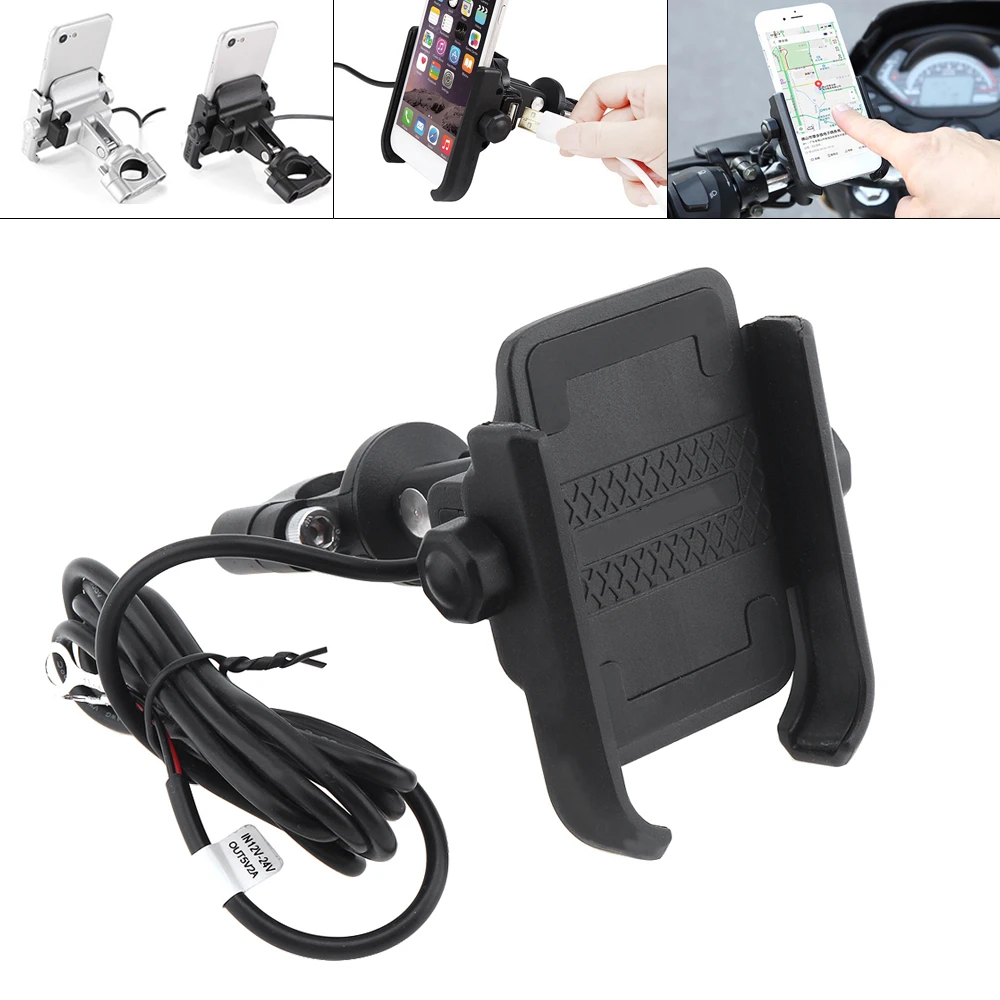 12 24V DC 5V 2A Mobile Phone Bracket Holder Motorcycle Charger 360 Degree Horizontal Rotation for 4 - 6 Inch Mobile Phones 
12 24V DC 5V 2A Mobile Phone Bracket Holder Motorcycle Charger 360 Degree Horizontal Rotation for 4 - 6 Inch Mobile Phones