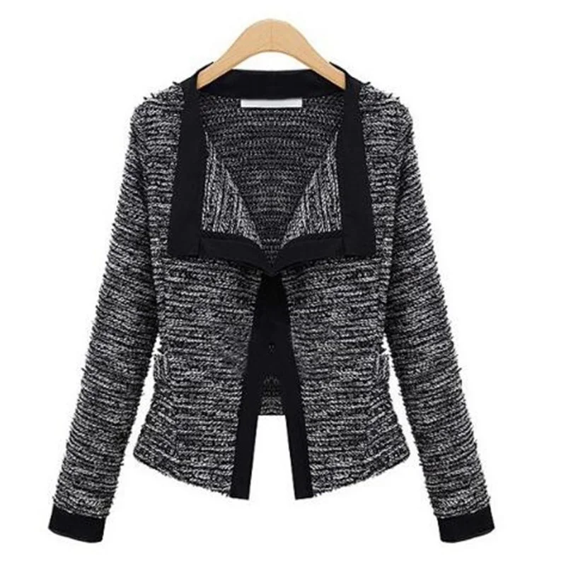 Tweed Jacket 2017 Spring/Autumn Women's Knitted Coat Long Sleeve Slim Kintting Cardigan Elegant Runway Jackets
Tweed Jacket 2017 Spring/Autumn Women's Knitted Coat Long Sleeve Slim Kintting Cardigan Elegant Runway Jackets