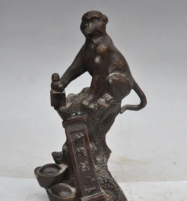 10" Chinese fengshui Bronze Wealth YuanBao Monkey foo dog Lion Seal lucky Statue
10" Chinese fengshui Bronze Wealth YuanBao Monkey foo dog Lion Seal lucky Statue