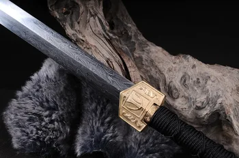 High Quality HanJian Sword Katana Sharpened Feather Grain Damascus Steel Blade Ebony Sheath Full Tang HL
High Quality HanJian Sword Katana Sharpened Feather Grain Damascus Steel Blade Ebony Sheath Full Tang HL