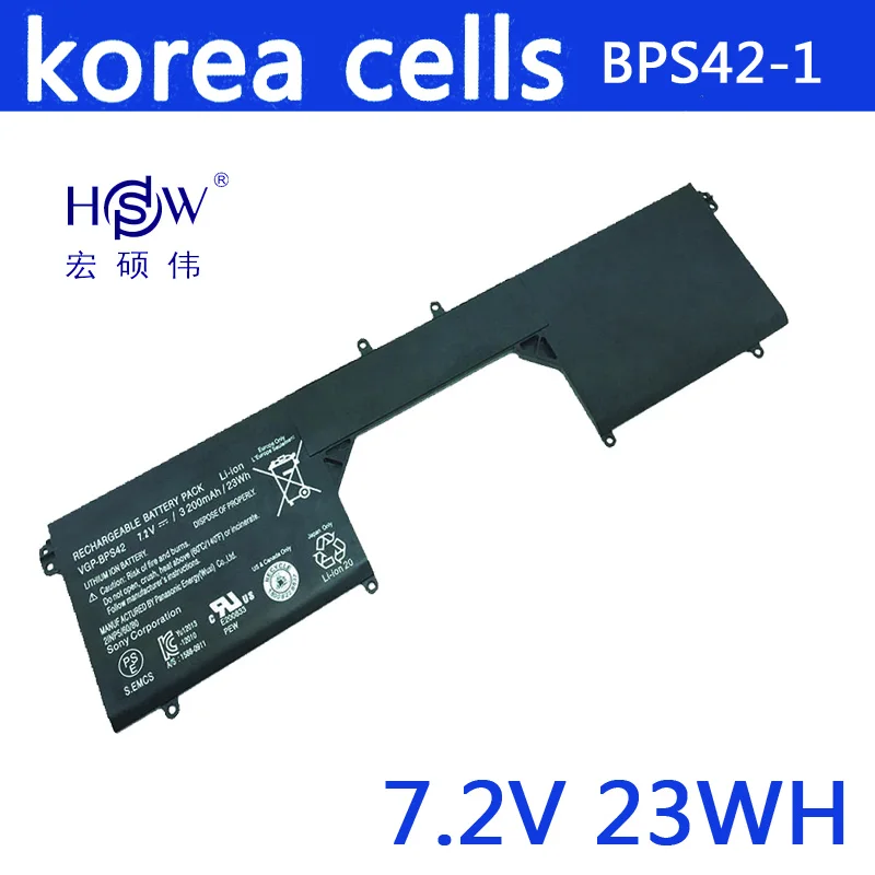 7.2V 23WH laptop Battery For SONY VGP-BPS42 bps42 2INP5/60/80 11A SVF11N14SCP SVF11N15SCP SVF11N18CW bateria akku
7.2V 23WH laptop Battery For SONY VGP-BPS42 bps42 2INP5/60/80 11A SVF11N14SCP SVF11N15SCP SVF11N18CW bateria akku