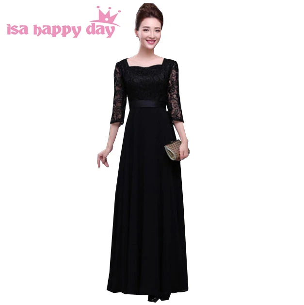 faironly long black formal gown dress party lace sleeve modest evening elegant the bride gowns dresses with sleeves H2727
faironly long black formal gown dress party lace sleeve modest evening elegant the bride gowns dresses with sleeves H2727