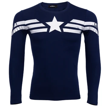 2016 NEW Captain America 3 O-neck long-sleeved t shirt men cosplay anime Avengers hero Slim t shirts
2016 NEW Captain America 3 O-neck long-sleeved t shirt men cosplay anime Avengers hero Slim t shirts