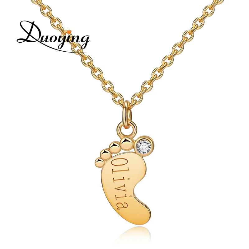 Duoying New Newborn Necklace Feet Name and Birthday Date Baby Necklace with stone gift for newborn baby
Duoying New Newborn Necklace Feet Name and Birthday Date Baby Necklace with stone gift for newborn baby