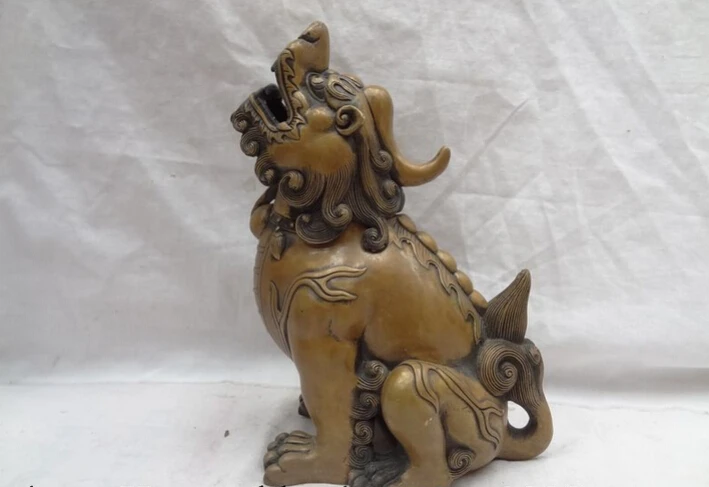 song voge gem S4709 9" China Buddhist Bronze Unicorn Dragon Kylin Head Statue Incense Burner Censer
song voge gem S4709 9" China Buddhist Bronze Unicorn Dragon Kylin Head Statue Incense Burner Censer
