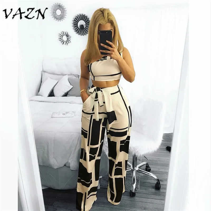 VAZN 2018 Casual Fashion Top Design 2-piece Women Jumpsuits Novelty Print One Shoulder Strapless Belt Bodycon Rompers L0178
VAZN 2018 Casual Fashion Top Design 2-piece Women Jumpsuits Novelty Print One Shoulder Strapless Belt Bodycon Rompers L0178