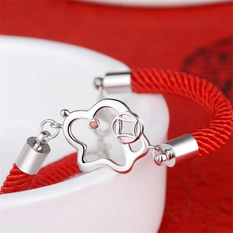 Fashion Red Rope 925 Sterling Silver Bracelets For Women Simple Cute Dog Bracelet Bangles Lady Anniversary Party Jewelry Gifts
Fashion Red Rope 925 Sterling Silver Bracelets For Women Simple Cute Dog Bracelet Bangles Lady Anniversary Party Jewelry Gifts